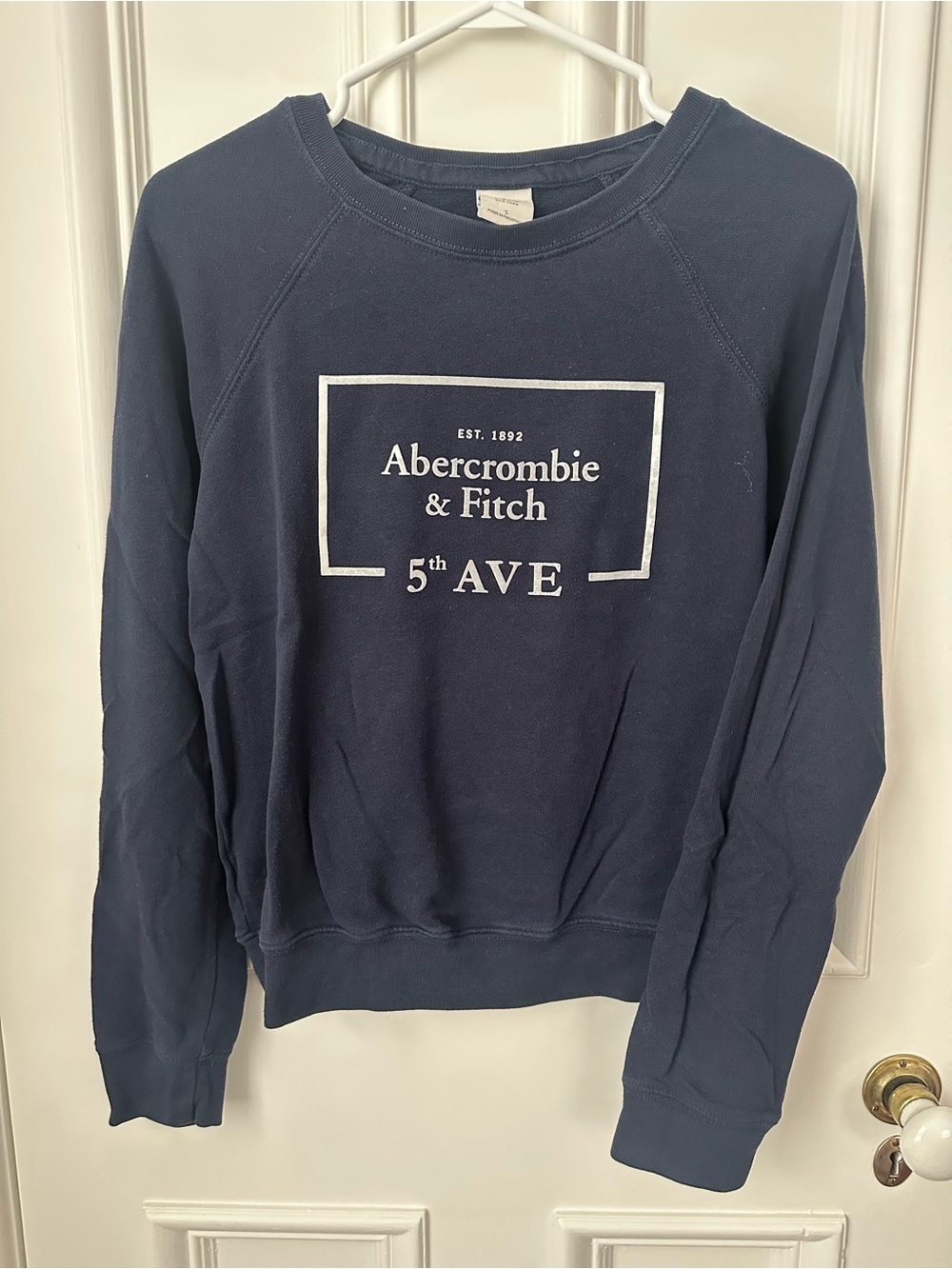 Abercrombie & Fitch Navy 5th Ave Crewneck Sweatshirt